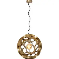 Lucide HANNELORE - Hanglamp - Ø 40 cm - 1xE27 - Mat Goud / Messing