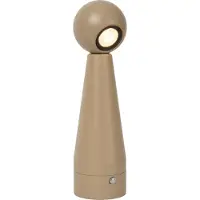 Lucide IPSOS - Oplaadbare Tafellamp - Accu/Batterij - LED Dimb. - 1x3W 2700K - Taupe