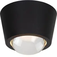 Lucide RIGON - Plafonnière (Plafondlamp) - Ø 9 cm - LED - 1x6W 3000K - Zwart