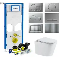 Geberit Toiletset up320 set 23 turbo flush met softclose zitting wit met sigma drukplaat