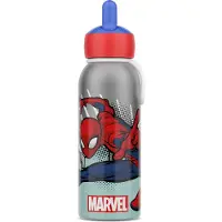 Mepal Isoleerfles flip-up Campus - 350 ml - 12 uur koud / 4 uur warm - Drinkfles met rietje voor kinderen - Spiderman