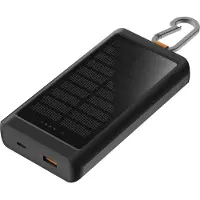Xtorm Go 2 Solar Power Bank 10.000 mAh met Snelladen en Zaklamp Zwart