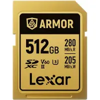Lexar Pro Gold Armor 512GB SDXC UHS-II V60 - R280/W210 MB/s - IP68