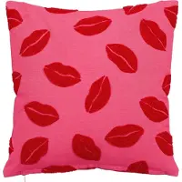 Mica Decorations Sierkussen Lips Roze 45 X 45 Cm