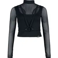 Killstar - Gothic Shirt met lange mouwen - Chaos Coalition Top - XS tot 4XL - voor Vrouwen - zwart - Maat S