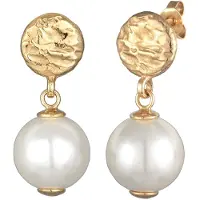 Elli Oorbellen goud / parelwit