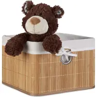 Relaxdays opbergmand uit bamboe verschillende kleuren beschikbaar opbergbox mand