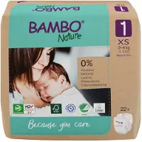 Bambo Nature Luier 1 XS 2-4 KG 22 st