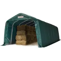 TOOLPORT Weidetenten 3,3x9,6 m, PVC 800, donkergroen, bodem aarde