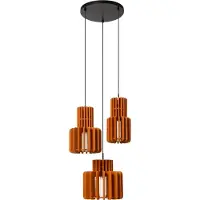 Lucide ROLLO - Hanglamp - 3xE27 - Terracotta - Japandi
