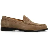 Manfield Taupe suède loafers | Maat 40