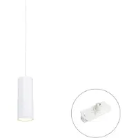 QAZQA Design hanglamp wit incl. rail adapter 1-fase - Iconic Tubo