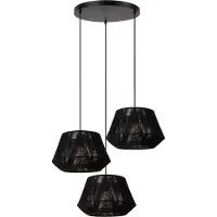 Lucide JESSICA - Hanglamp - Ø 35,5 cm - 3xE27 - Zwart