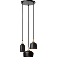 Lucide CHAYANNE - Hanglamp - Ø 30 cm - 3xE14 - Zwart