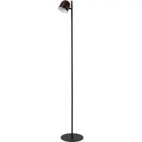 Lucide SKANSKA RECH - Oplaadbare Vloerlamp Binnen/Buiten - Accu/Batterij - Ø 23 cm - LED Dimb. - 1x3W 3000K/6000K - IP44 - Koffie