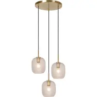 Lucide ALICENT – Hanglamp – Diameter 35 cm – 3x E27 – Mat goud / Messing