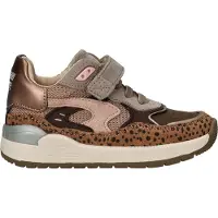 Shoesme leren sneakers brons/zwart Meisjes Suède Meerkleurig - maat 25