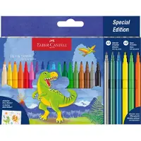 Faber-Castell Markers - 18+3 Metallic + 3 Neon - Dinosaur - - OneSize - Markers