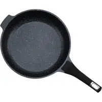 GSW Sautépan - Geschikt voor alle kookplaten, inclusief inductie - - TITANIUM GRANIT Advanced - Ø 24 cm - Massief gegoten aluminium - PFAS-vrij - Zwart
