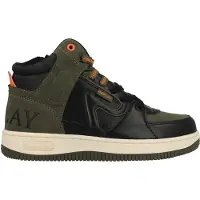 Replay Epic JR 8 sneakers zwart/groen Jongens Imitatieleer Meerkleurig - maat 31