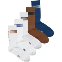 Jack & Jones Jongens sportsokken jacjace tennissokken gestreept 5-pack multicolor