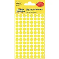 Avery Markeringspunten Ø 8 mm, geel 3013 - 8 stuks