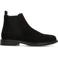 Manfield Zwarte suède chelsea boots | Maat 45