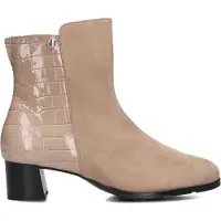 Hassia Dames Enkellaarsjes Milano - Beige - Maat 37,5