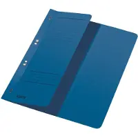 Leitz chemise à oiellet, carton manille, format A4, bleu,