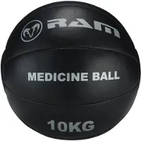 RAM Medicine bal - Crossfit ball - Medicijnbal - Zwart Leer - 10 kg
