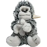 Paws Gorilla knuffel - met baby Gorilla - Aap - 30 cm - Grijs