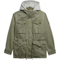 Superdry Tussenjas grijs gemêleerd / groen