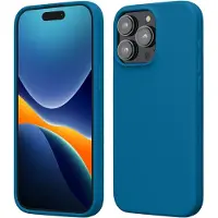 Kwmobile Case voor iPhone 15 Pro Max - Slank TPU-Hoesje met Zachte Afwerking - In Caribisch blauw