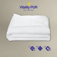 Vitality Pur Sky All Year Dekbed – 140x220 – Eenpersoons – Enkeldekbed Voor Alle Seizoenen – Sanitized Hygiënisch & Ademend Dekbed – Anti Allergie – Warmteklasse 3 – Zomer & Winterdekbed