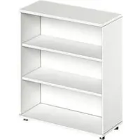Schäfer Shop Open opzetkast TETRIS WOOD - B 1000 x D 421 x H 1160 mm - 3 OH - met glijders - wit