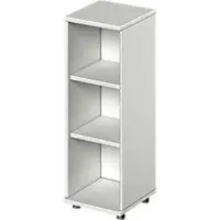 Schäfer Shop Open kast TETRIS WOOD - B 400 x D 421 x H 1160 mm - 3 OH - met glijders - lichtgrijs