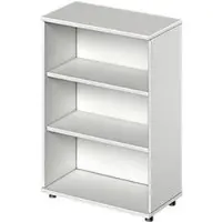 Schäfer Shop Open kast TETRIS WOOD - B 800 x D 421 x H 1160 mm - 3 OH - met glijders - lichtgrijs