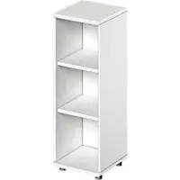 Schäfer Shop Open kast TETRIS WOOD - B 400 x D 421 x H 1160 mm - 3 OH - met glijders - wit