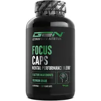 German Elite Nutrition GEN Focus Caps - 120 Capsules - Mentale Prestatie Mix met L-Theanine, Groene Thee, Guarana, Citrus Aurantium Extract Cafeïne, D-Glucuronolacton - Hoge Dosis, Veganistisch