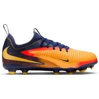 Nike Phantom 6 Low Haaland Academy Gras / Kunstgras Voetbalschoenen (MG) Kids Donkerblauw Oranje Geel Rood