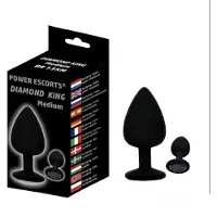 Erotic Treasure Diamond Buttplug Large Zwart