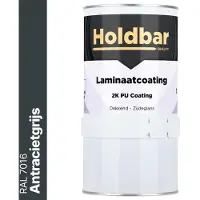 Holdbar Laminaatcoating Antracietgrijs (RAL 7016) 1 Kg - Laminaat Verf - Vloerverf - Alle Kleuren - Krasvast - UV-bestendig - Vergeelt niet - Gemakkelijk Schoonmaken - 2 Componenten