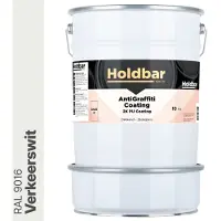 Holdbar Anti Graffiti Coating Verkeerswit (RAL 9016) 10 Kg - Maakt Graffiti verwijderbaar - Graffiti Verwijderen - In Alle Kleuren - Voor Steen, Beton, Hout, Metaal en Tegels