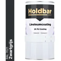 Holdbar Linoleumcoating Zwartgrijs (RAL 7021) 1 Kg - Linoleum Verf - Alle Kleuren - Vloerverf - Krasvast - UV-bestendig - Vergeelt niet - Gemakkelijk Schoonmaken - 2 Componenten