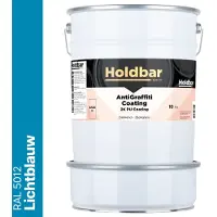 Holdbar Anti Graffiti Coating Lichtblauw (RAL 5012) 10 Kg - Maakt Graffiti verwijderbaar - Graffiti Verwijderen - In Alle Kleuren - Voor Steen, Beton, Hout, Metaal en Tegels