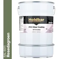 Holdbar PVC-Vloer Coating Resedagroen (RAL 6011) 10 Kg - Vloerverf - Alle kleuren - Hecht direct op PVC - Slijtvast - UV-bestendig - Gemakkelijk te reinigen - Beschermt PVC-Vloer - 2 Componenten Verf