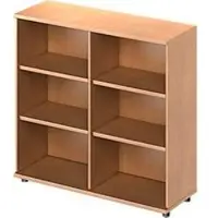 Schäfer Shop Open kast TETRIS WOOD - B 1200 x D 421 x H 1160 mm - 3 OH - met glijders - beuken decor