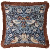 William Morris sierkussen Strawberry Thief Blue - 50x50 cm