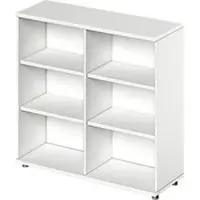 Schäfer Shop Open kast TETRIS WOOD - B 1200 x D 421 x H 1160mm - 3 OH - met glijders - wit