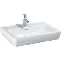 Laufen Pro - Wastafel, 60x48 cm, met kraangat, wit H8189520001041